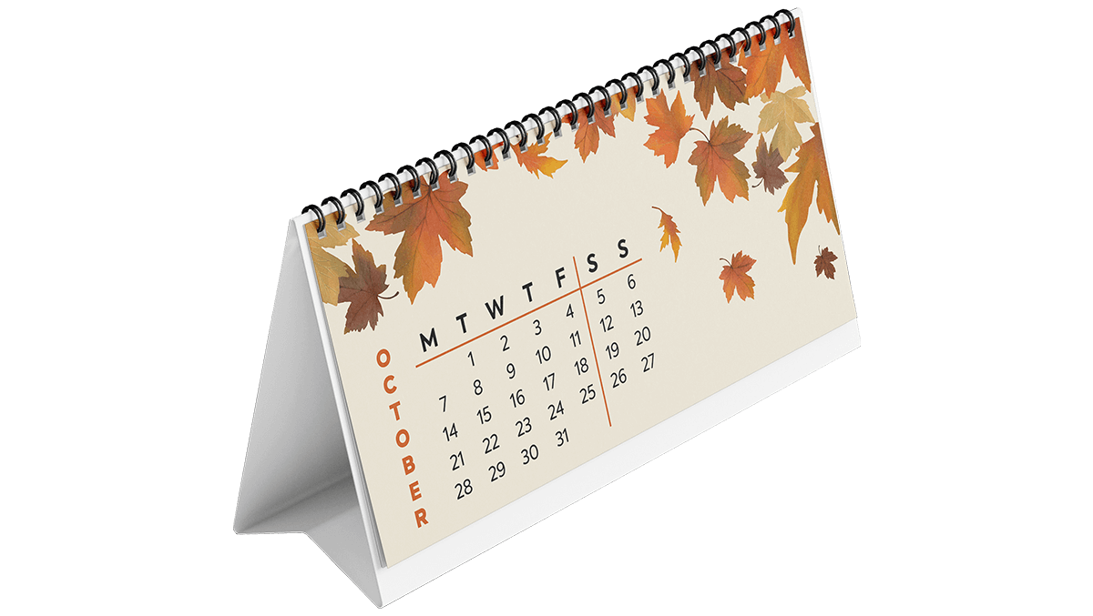 Wiro Bound Desk Calendar