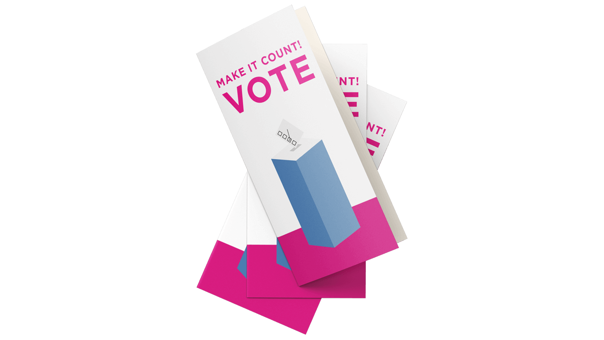 Election Long Run Folded Leaflets