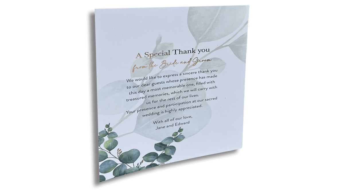 Foiled Thank You Cards
